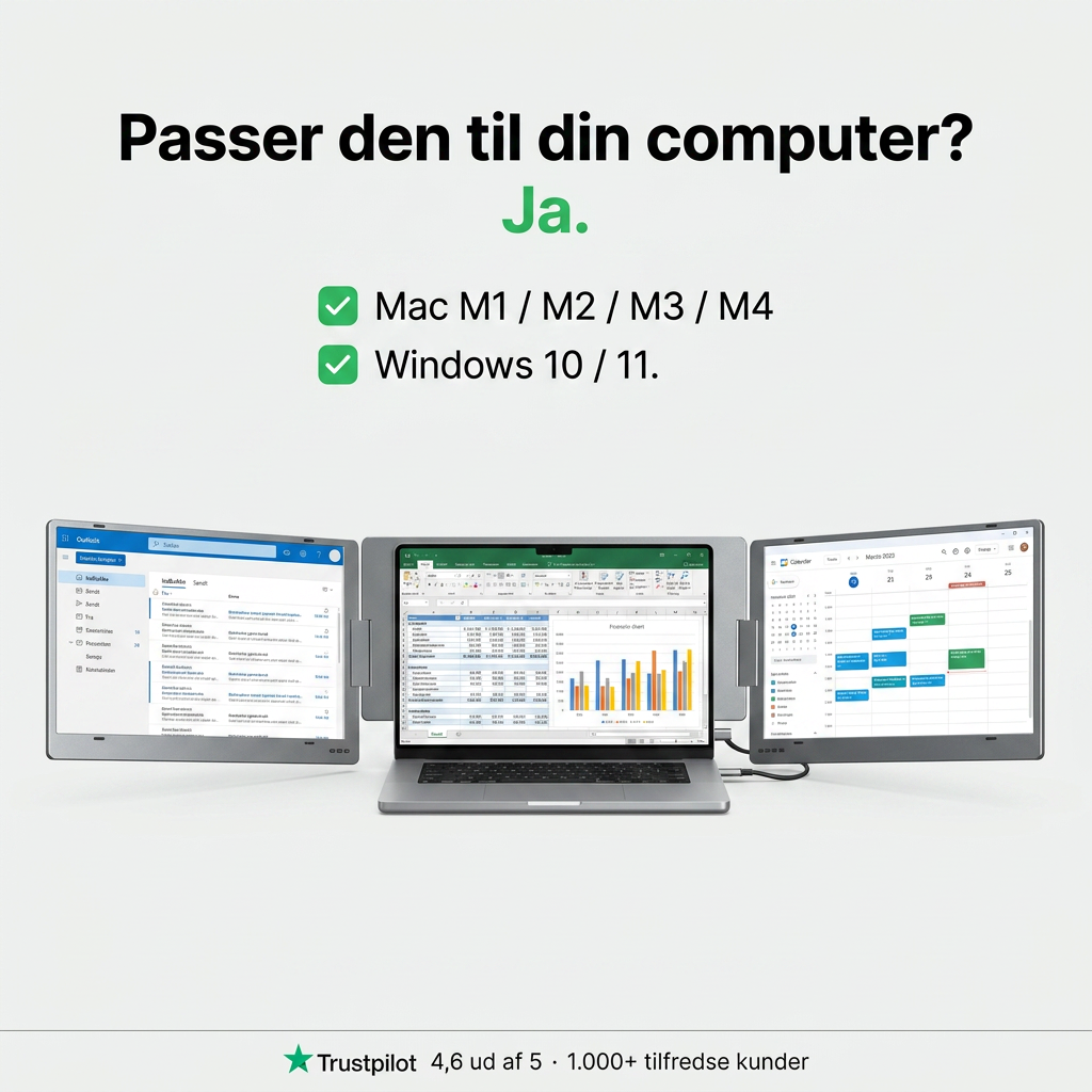 Alu Pro draagbare dubbele schermuitbreider