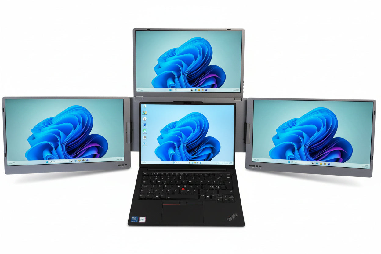 Alu Pro draagbare drievoudige schermuitbreider – 15,6"