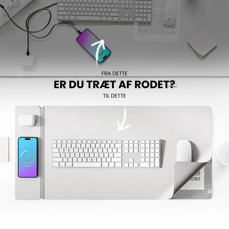 Draadloze oplaadmat voor bureau