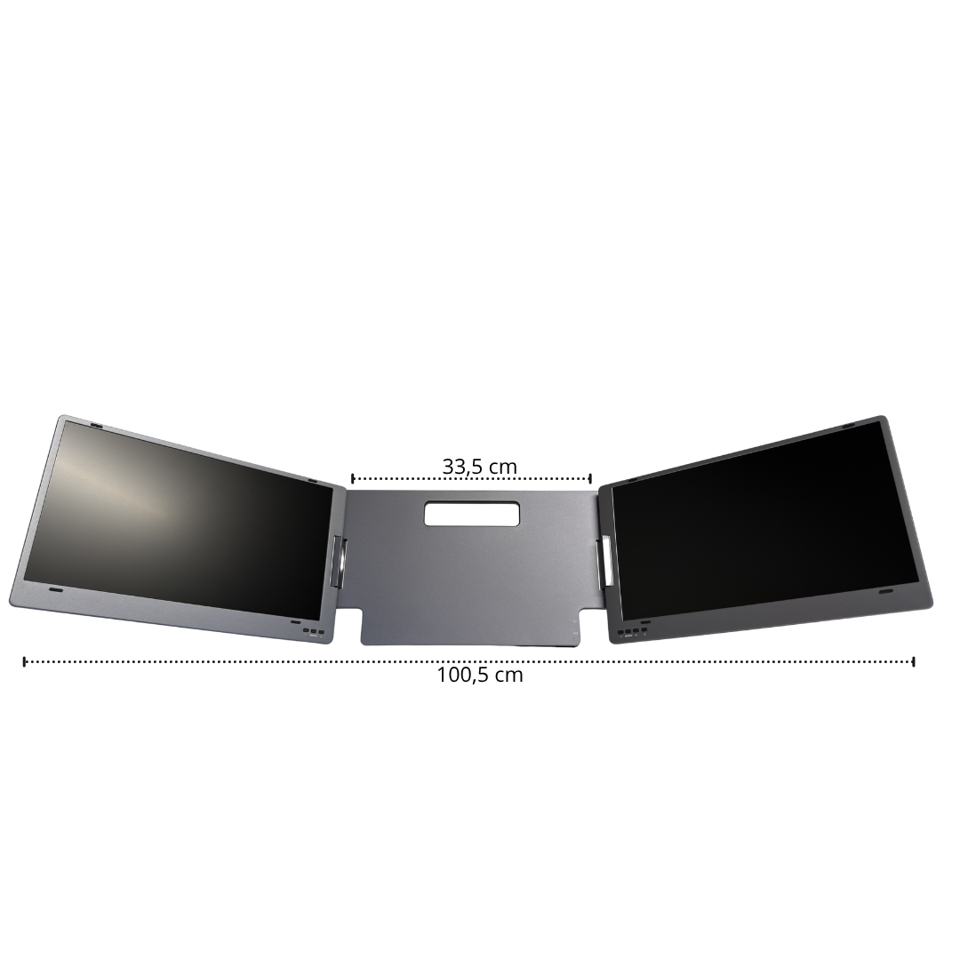 14" opengeklapt