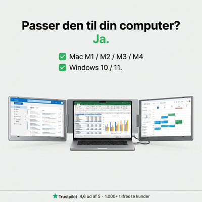 Alu Pro draagbare dubbele schermuitbreider