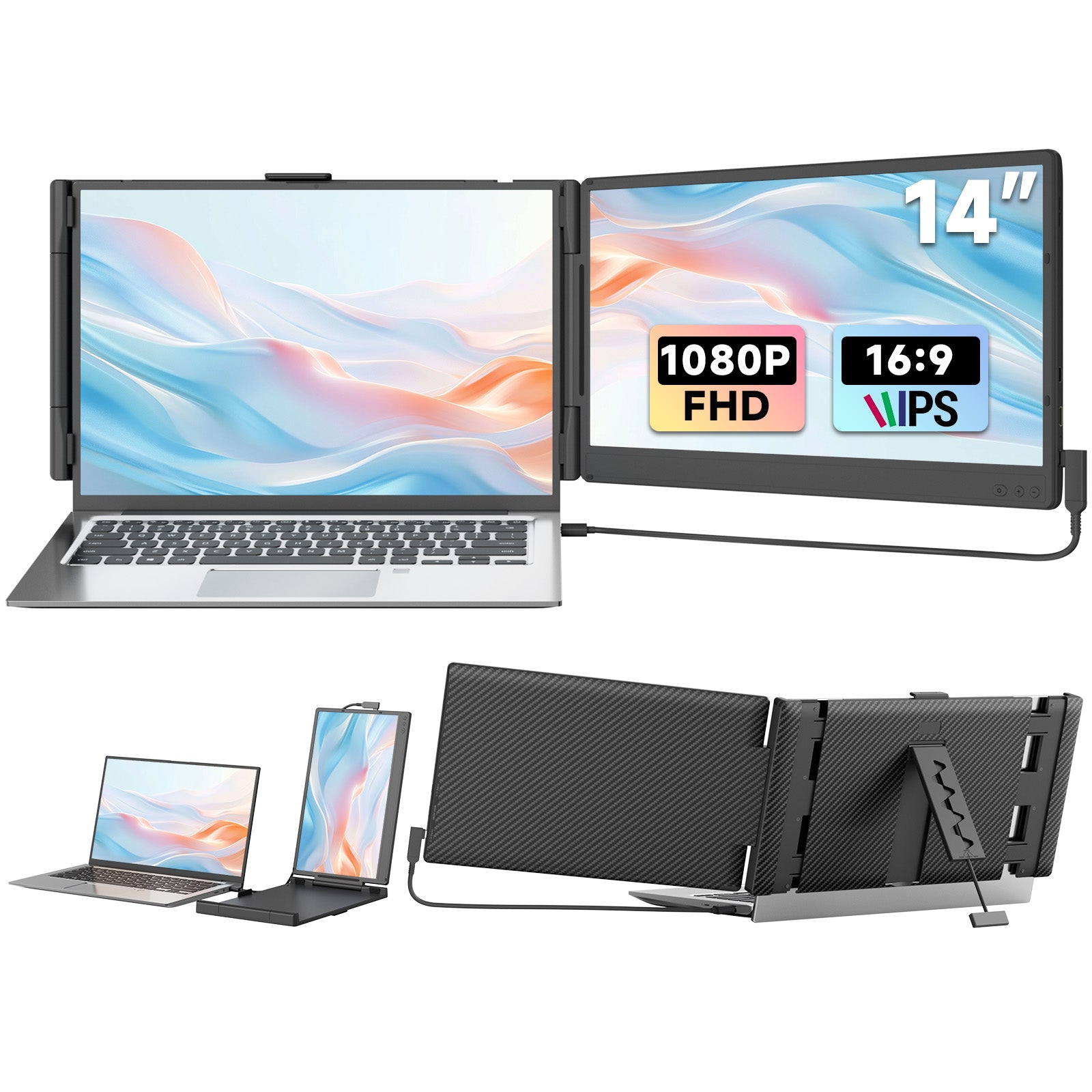 Kefeya P6 draagbare enkele schermuitbreider – 14"