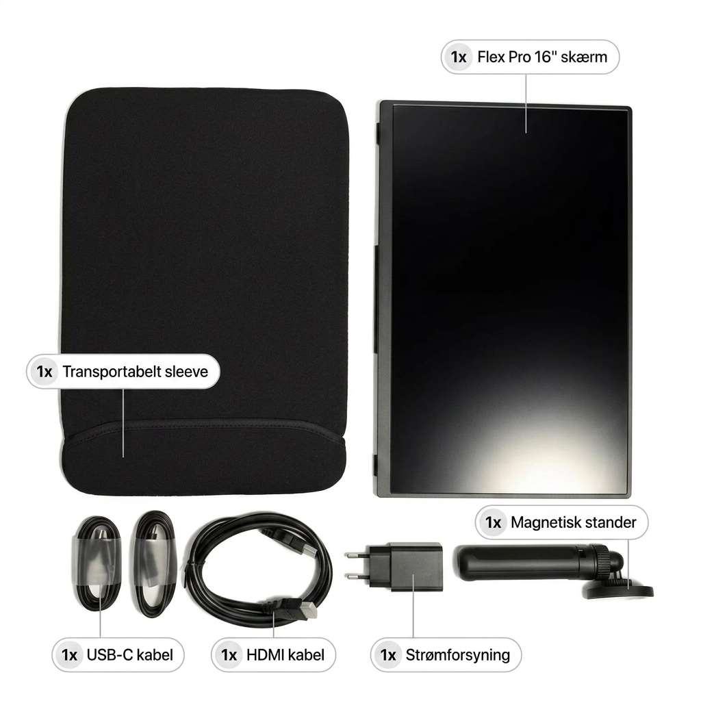 Draagbare Flex Pro-monitor – 16" + standaard