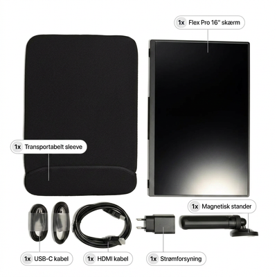 Draagbare Flex Pro-monitor – 16" + standaard